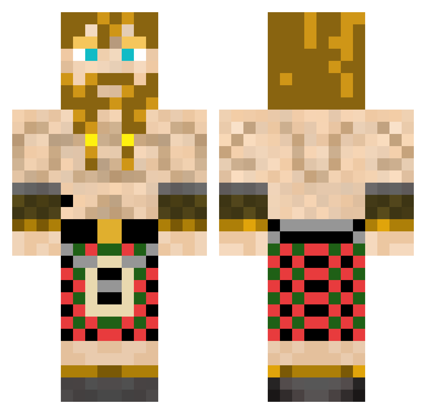 ilsabaa Minecraft skin, front and back view