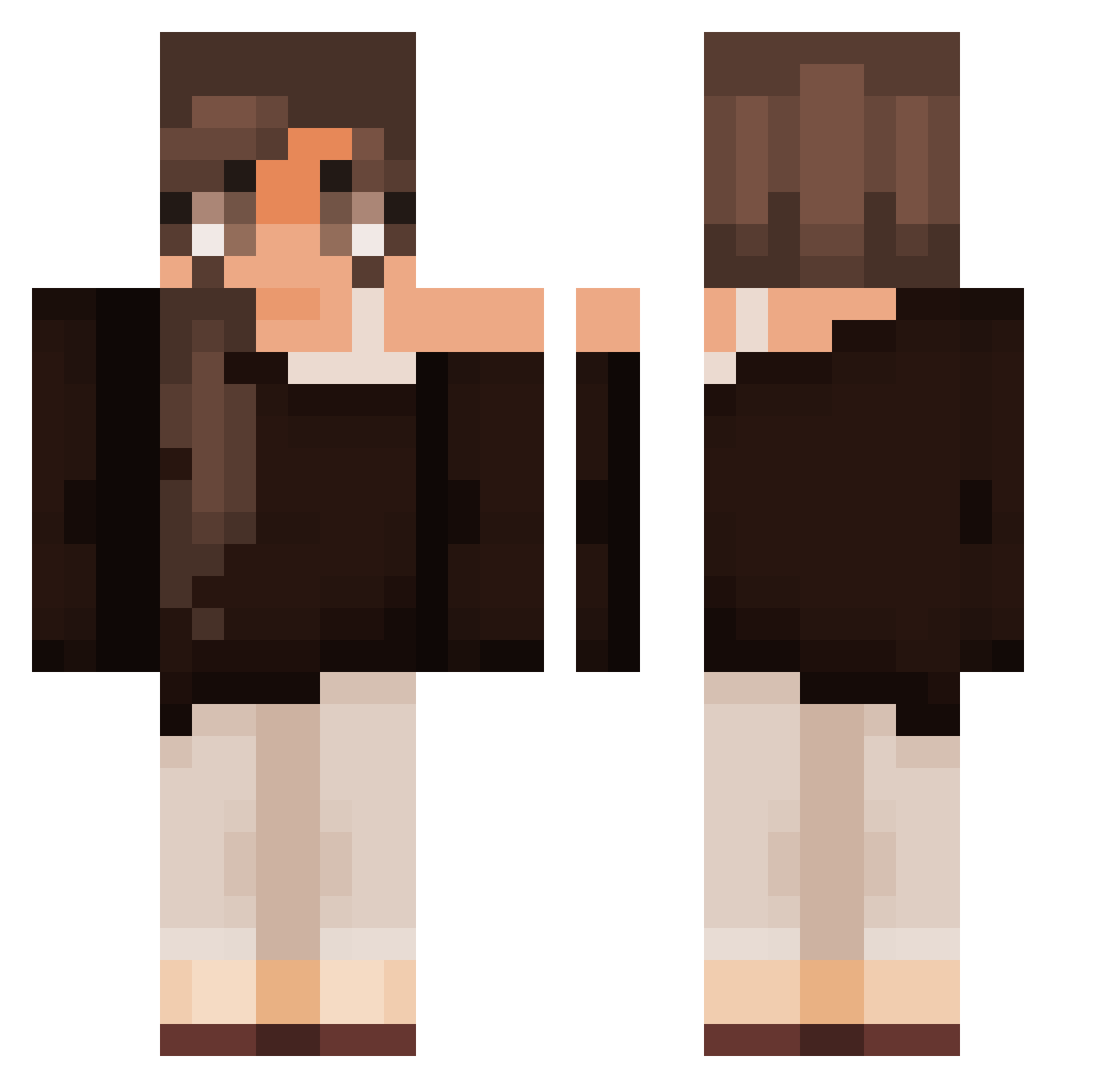 ab_910v Minecraft skin, front and back view