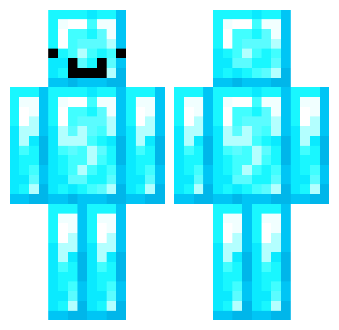 B1ake55 Minecraft skin, front and back view