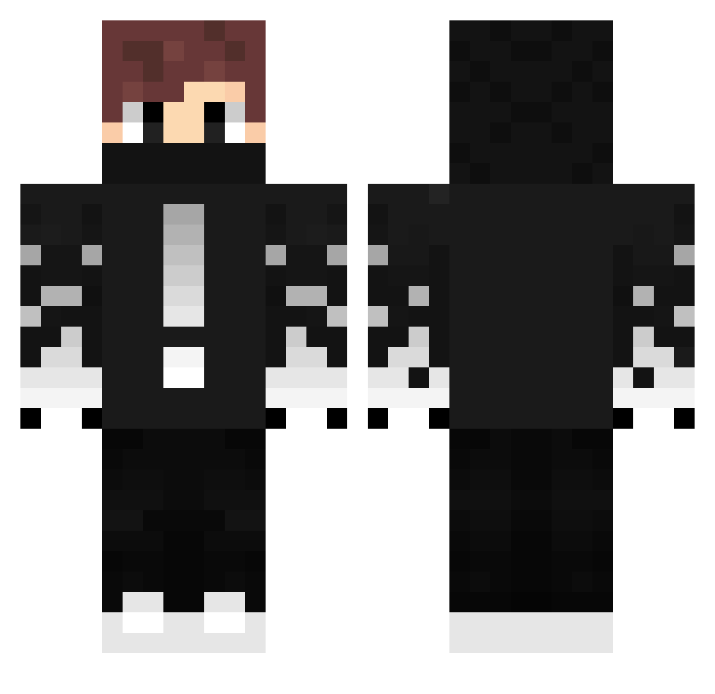 DuSkYCZSK Minecraft skin, front and back view
