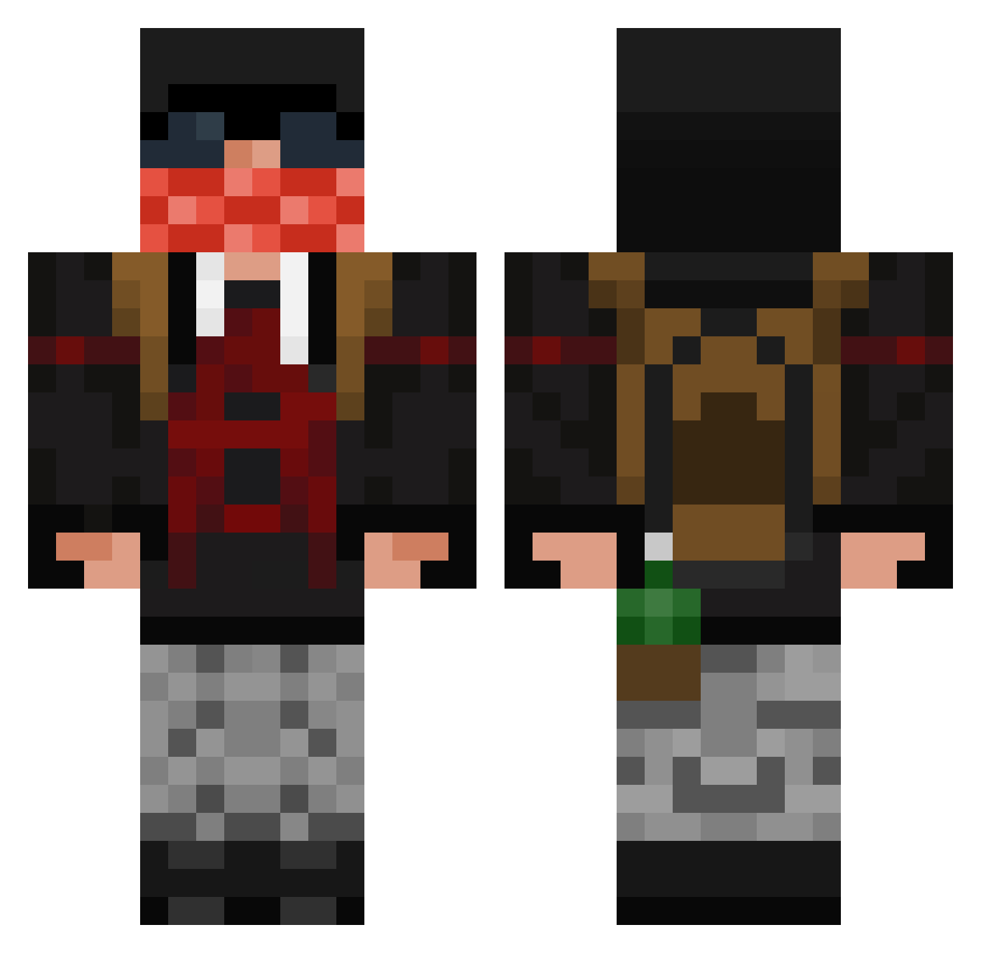 Samitenis23 Minecraft skin, front and back view