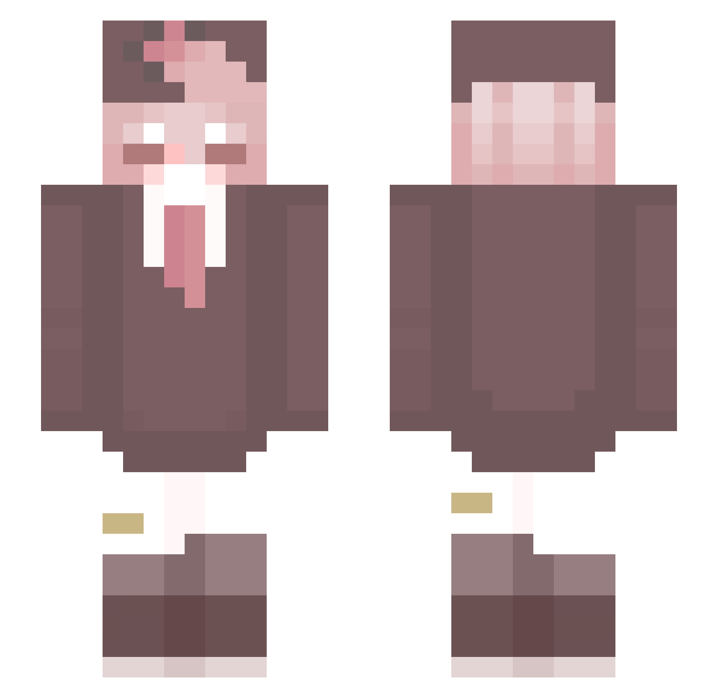 megvxtt_ Minecraft skin, front and back view
