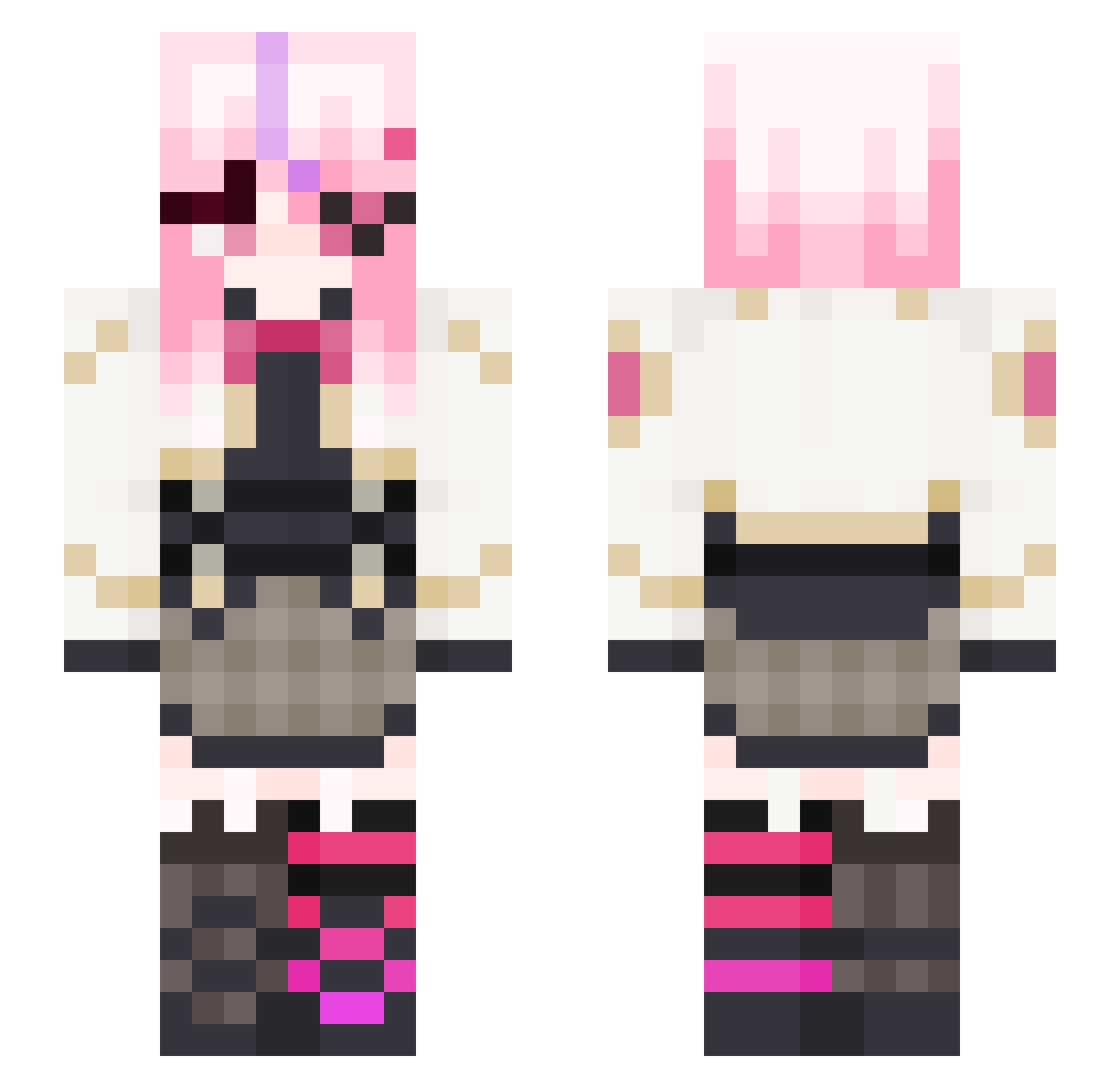 Riri__0w0 Minecraft skin, front and back view