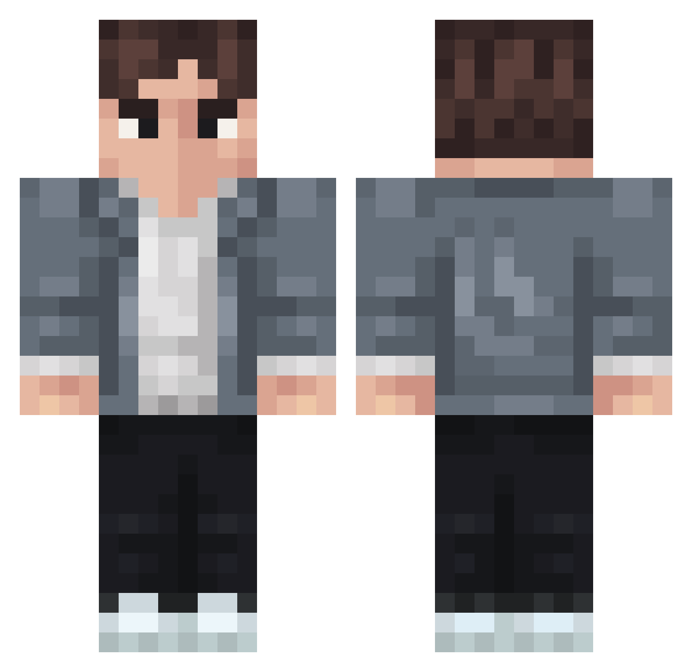 Zerkot_ Minecraft skin, front and back view
