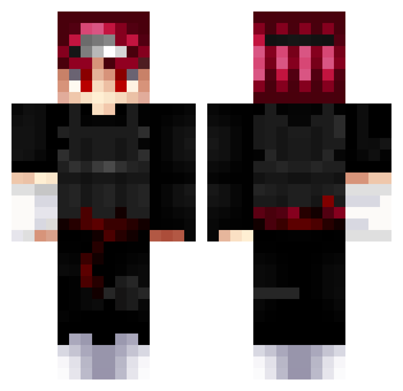 XXXTENTACIONGOOD Minecraft skin, front and back view