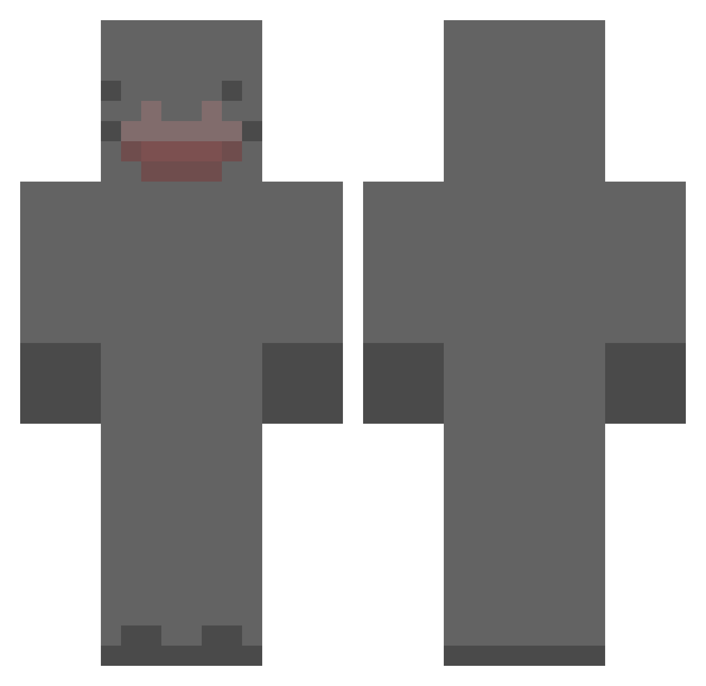 izessip Minecraft skin, front and back view