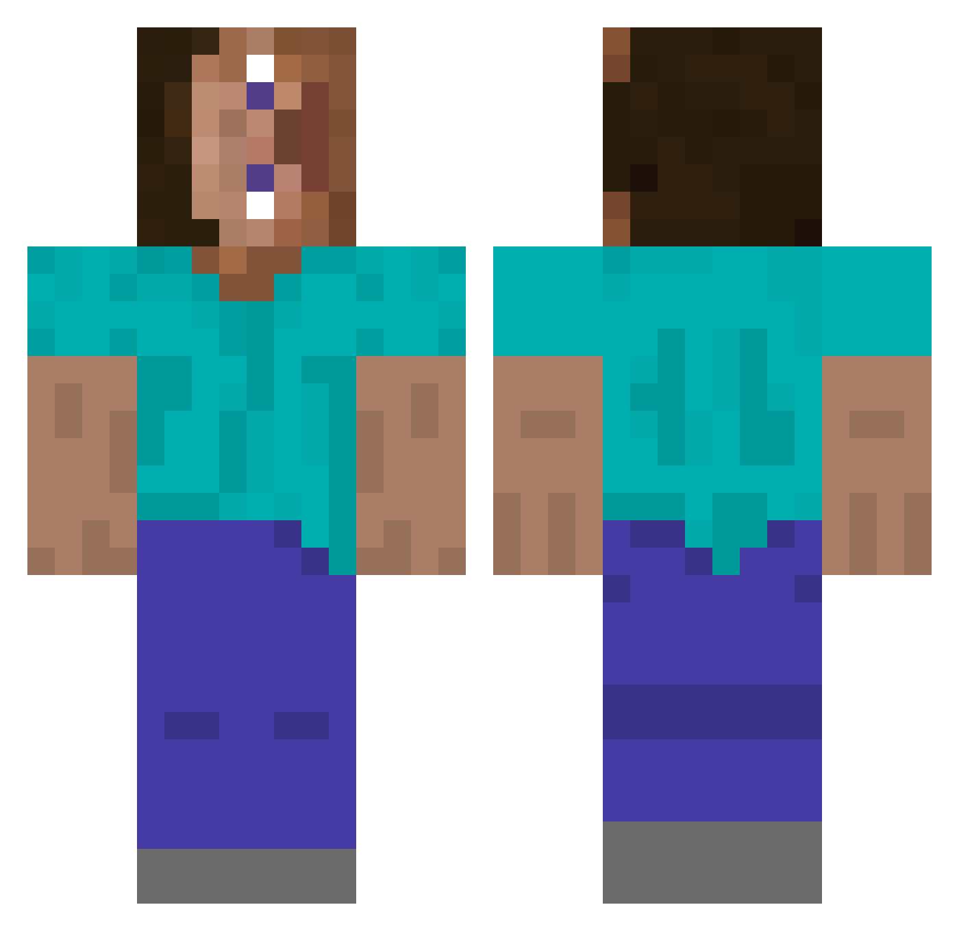 AshKasshhEmAll Minecraft skin, front and back view