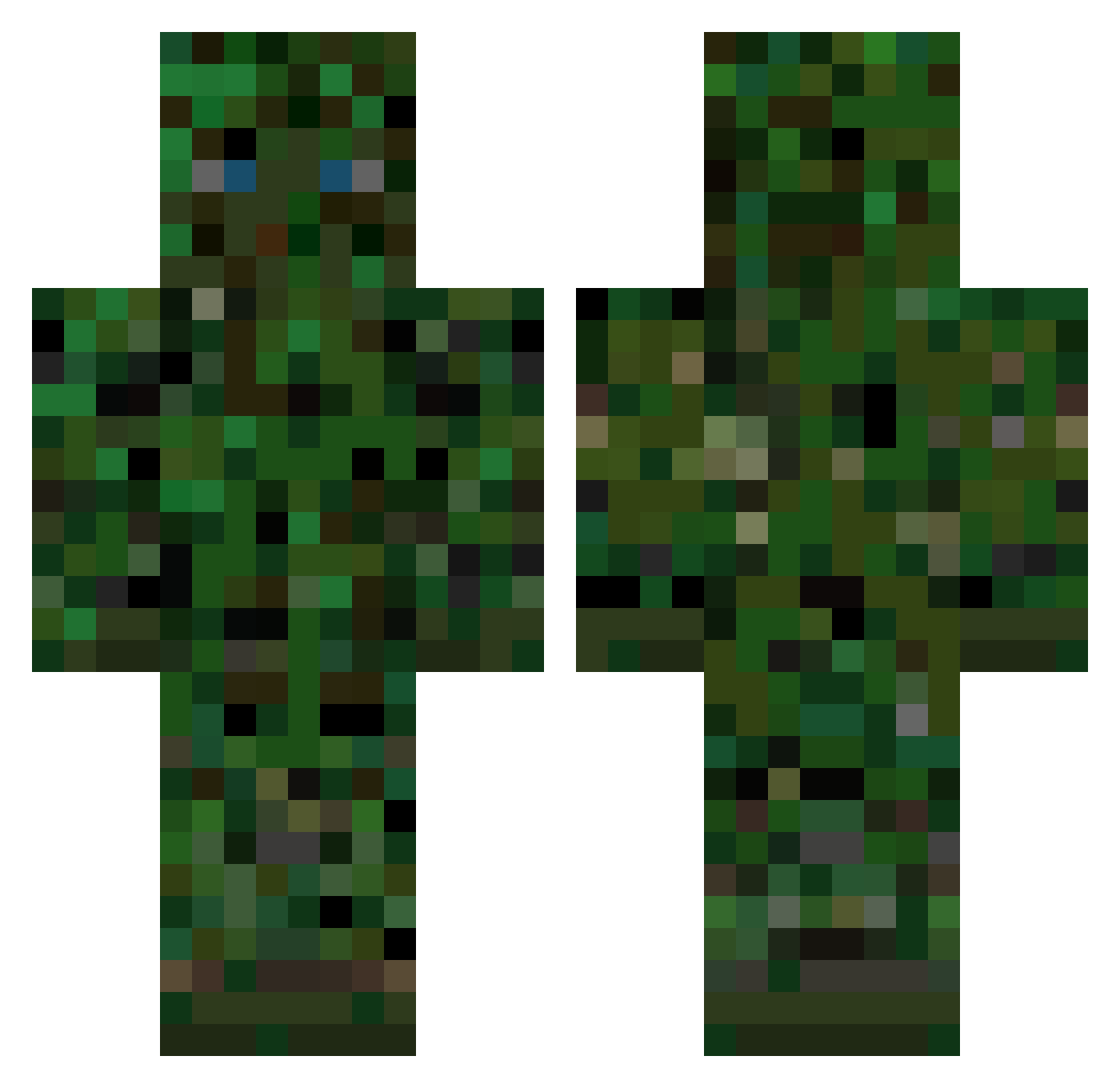 PlayLikeMe1428 Minecraft skin, front and back view