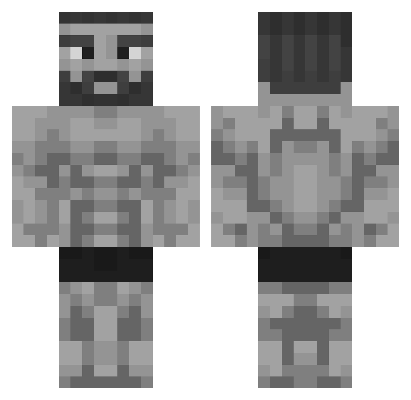 Vooooooid Minecraft skin, front and back view