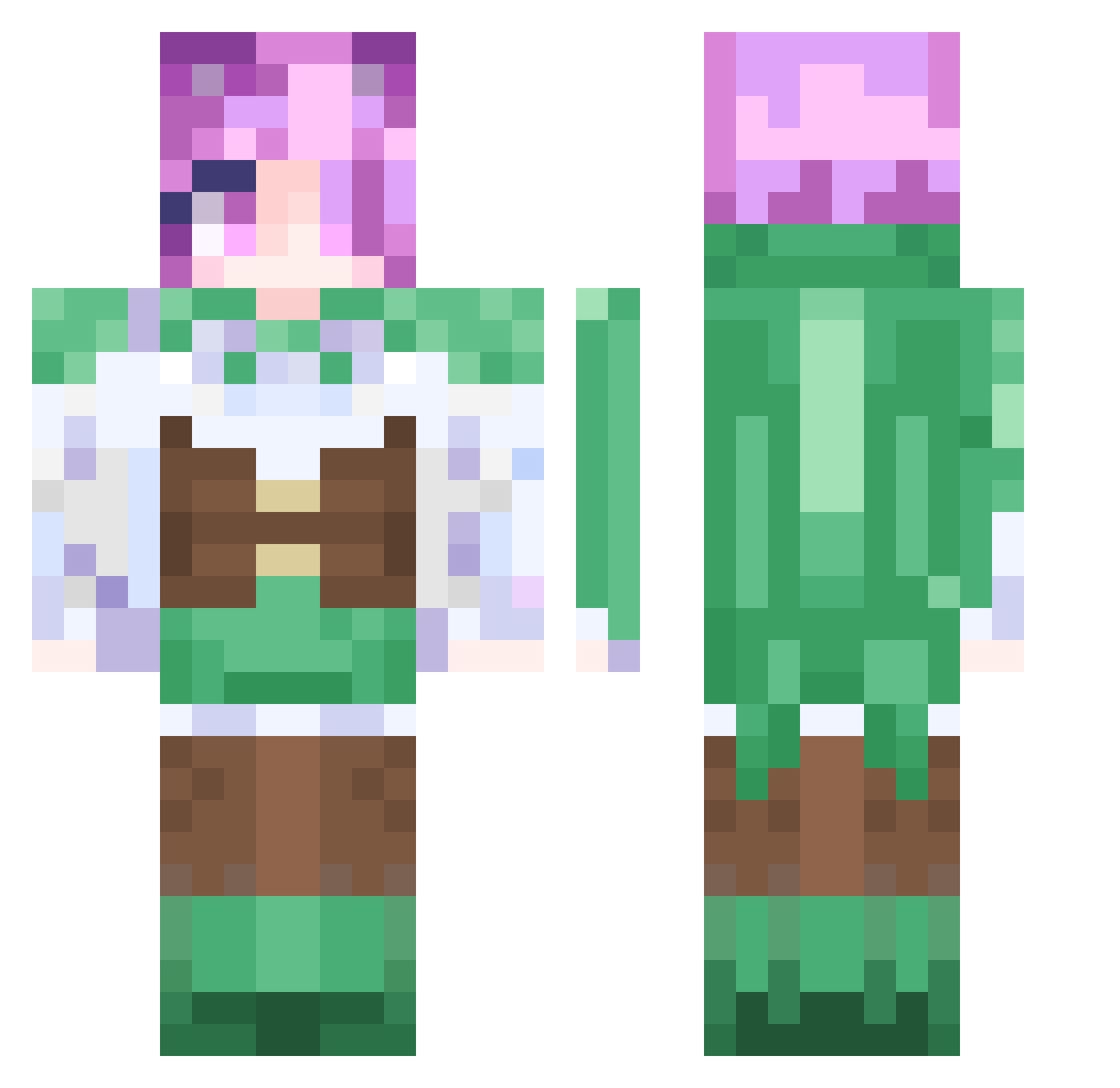 ReyKasai Minecraft skin, front and back view