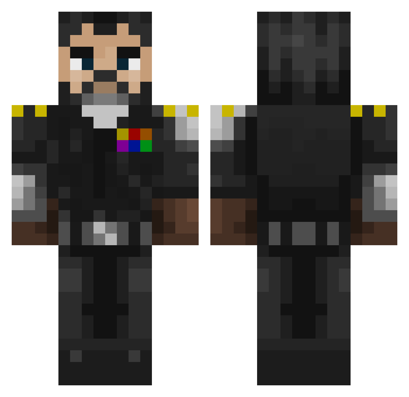 toine_404 Minecraft skin, front and back view