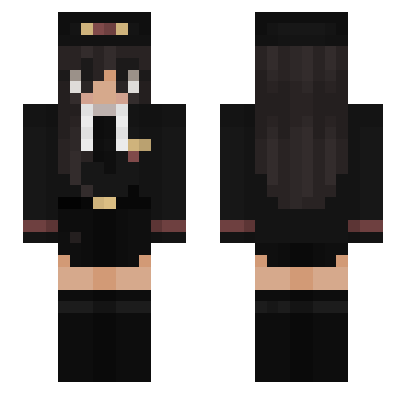 kayl1e Minecraft skin, front and back view