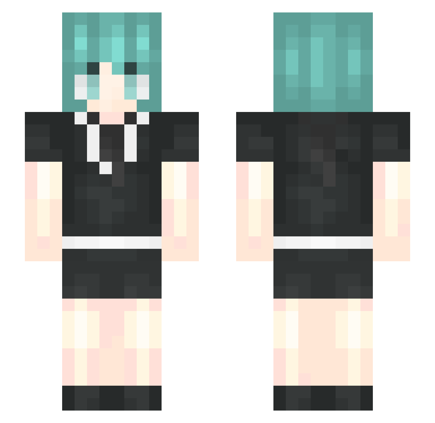 ZSQ114 Minecraft skin, front and back view