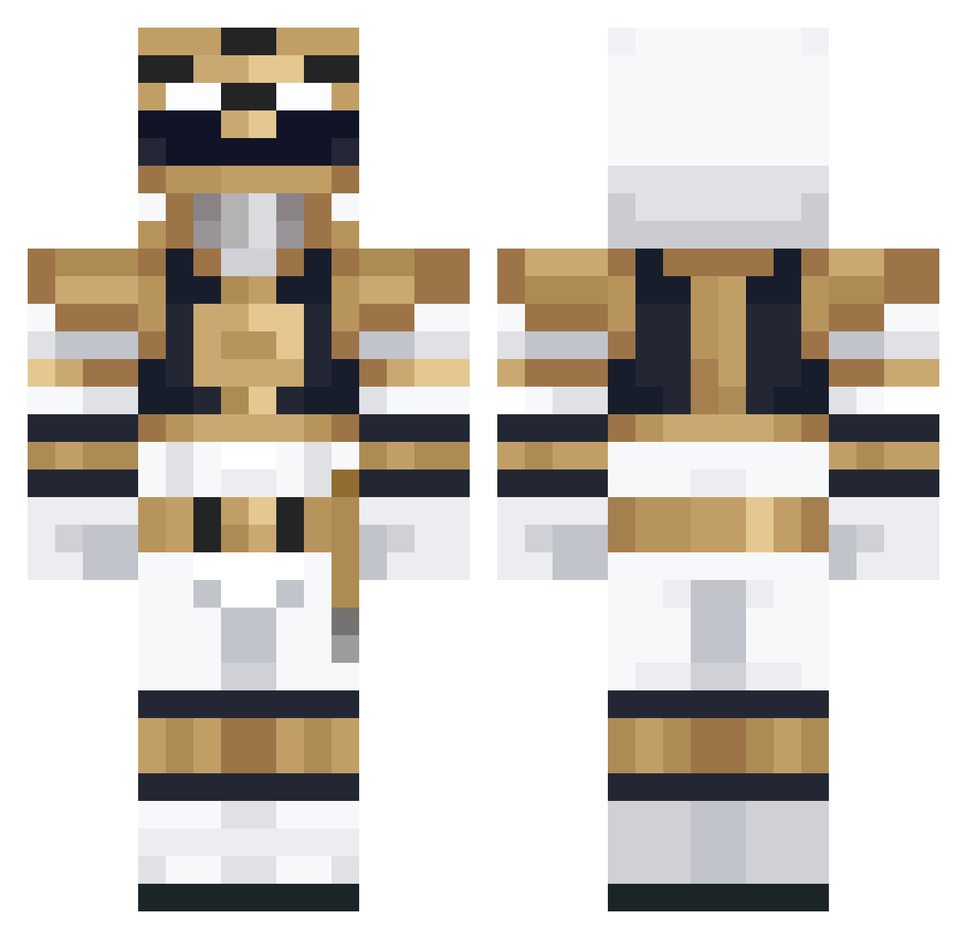 Duckking1912 Minecraft skin, front and back view