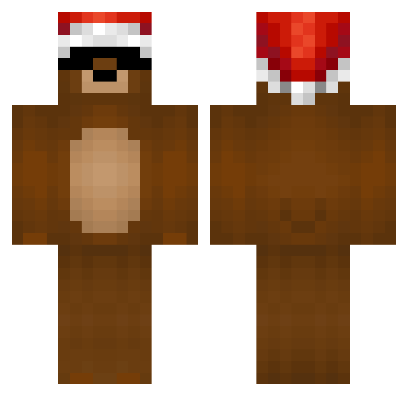 ShellyGD Minecraft skin, front and back view