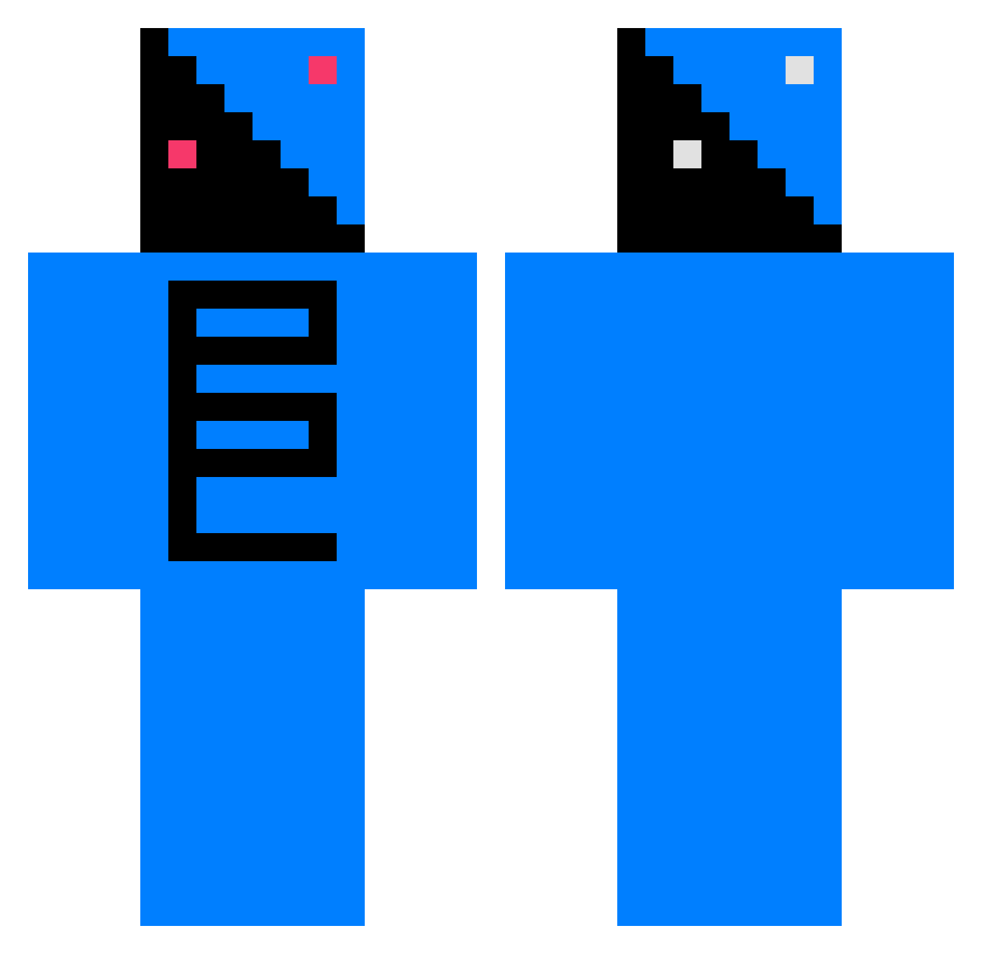 SIONNIM Minecraft skin, front and back view