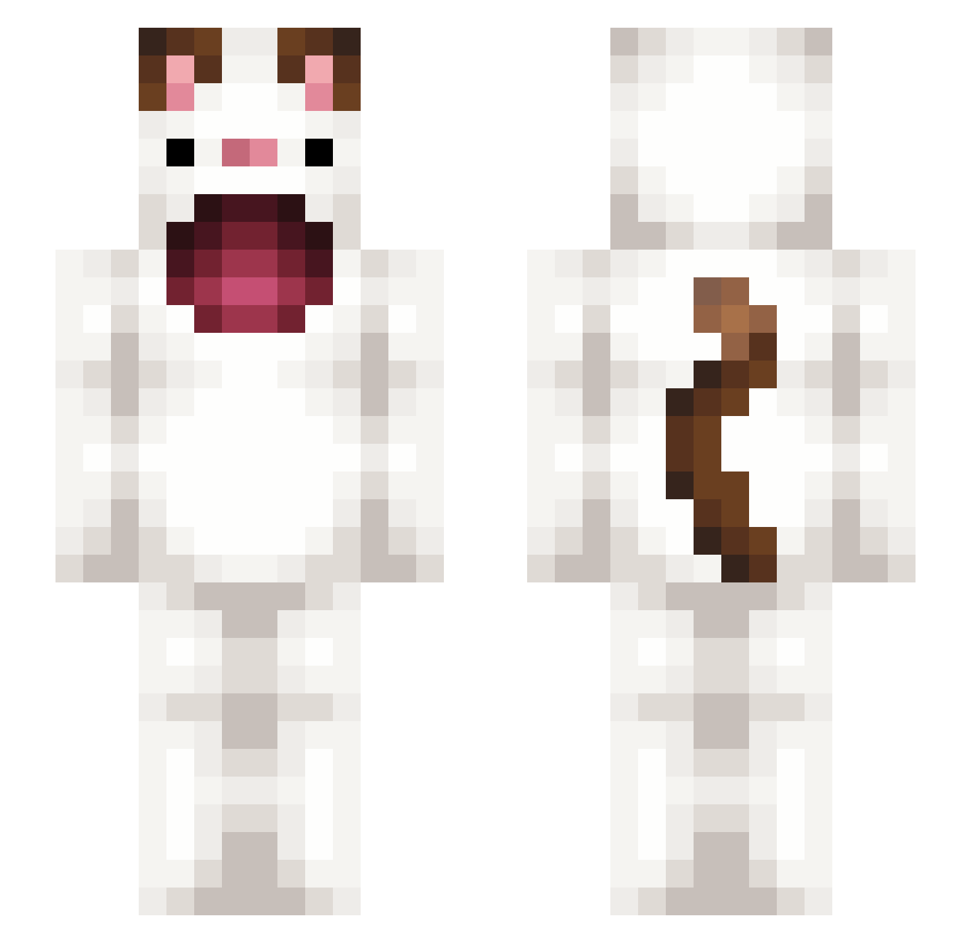 tessicals Minecraft skin, front and back view