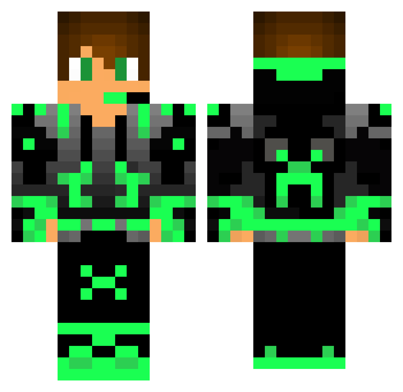 Ivans44 Minecraft skin, front and back view