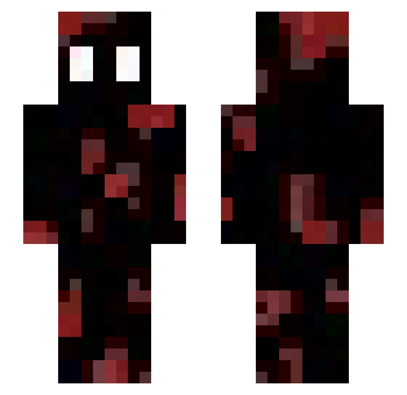 NatMilo Minecraft skin, front and back view