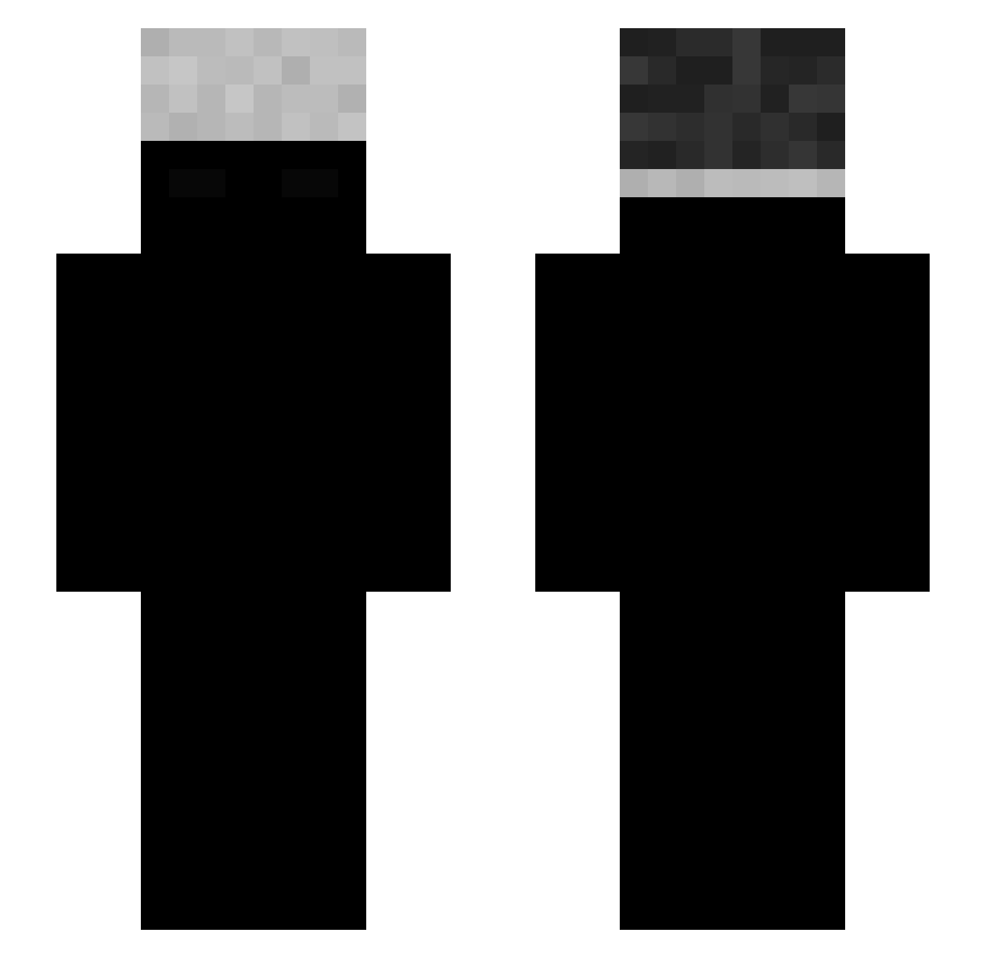 Quartinz Minecraft skin, front and back view
