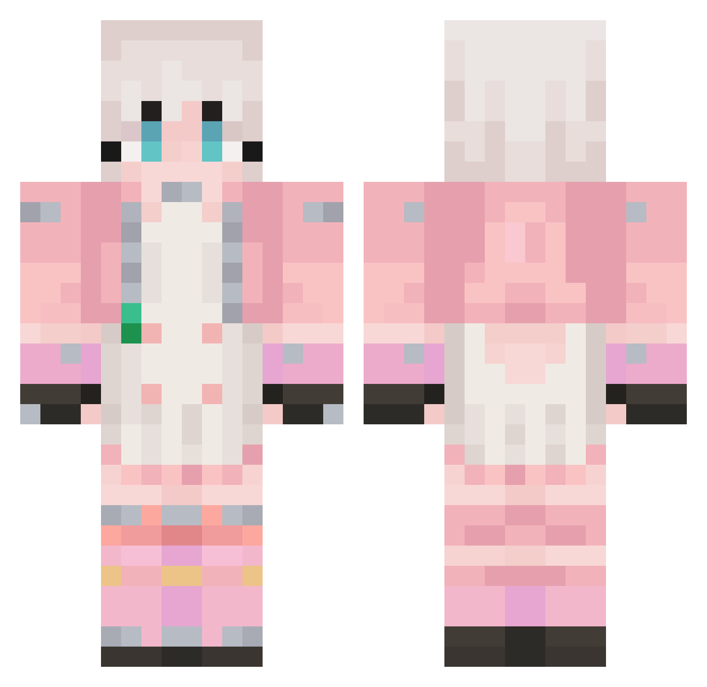 ashrichw2213 Minecraft skin, front and back view
