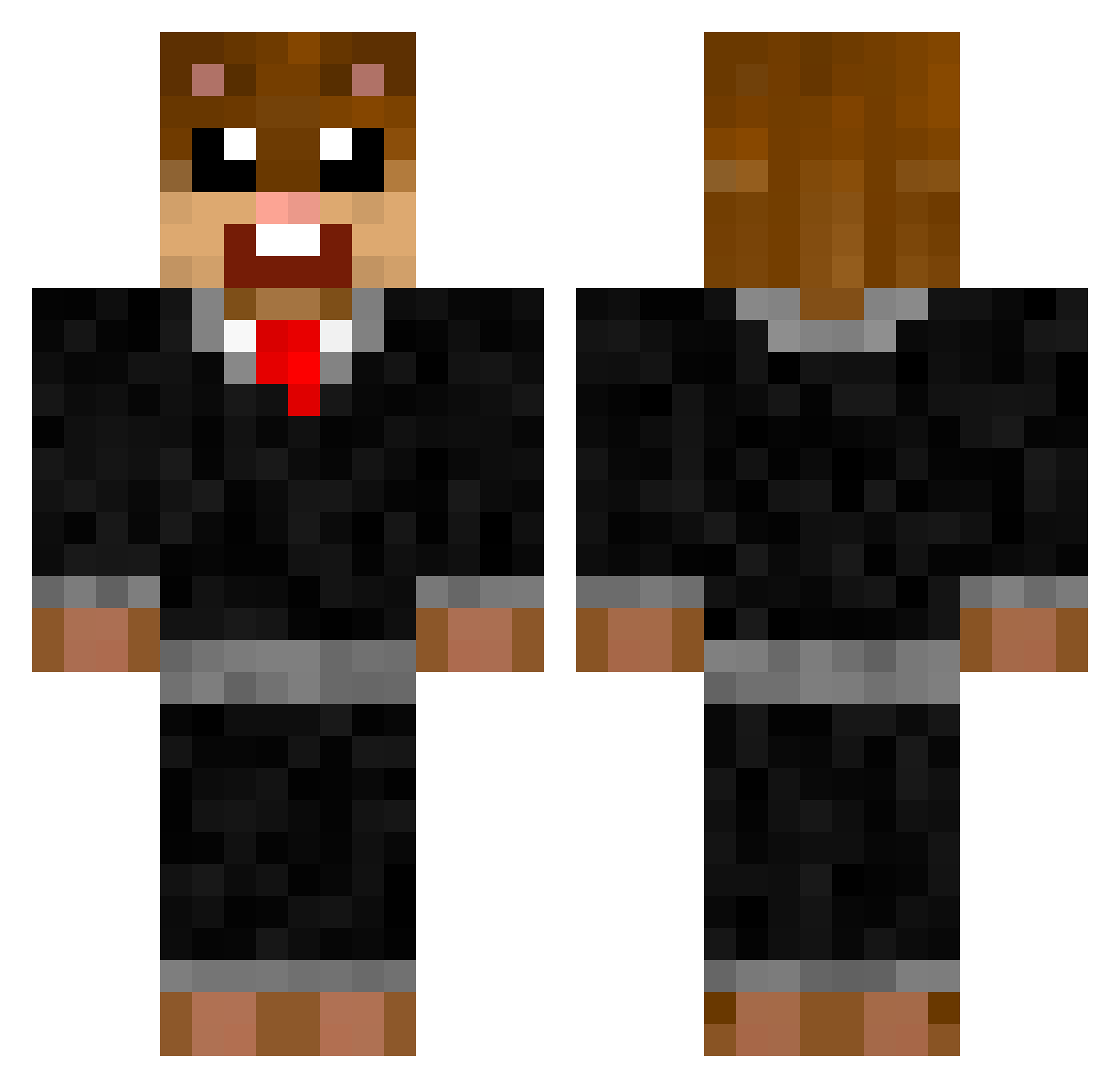Turbo_Chomik Minecraft skin, front and back view