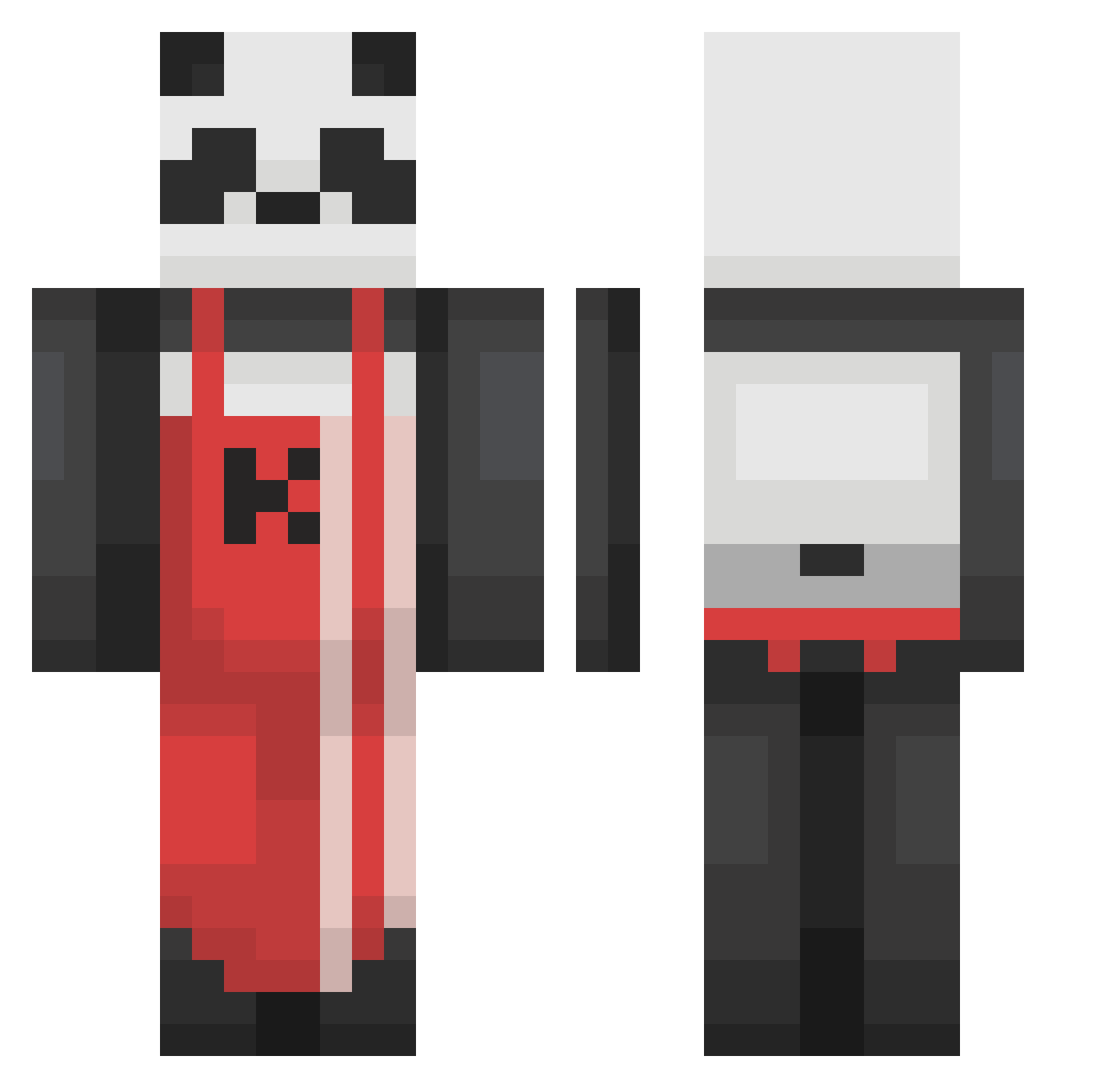 xDoReMiFa Minecraft skin, front and back view