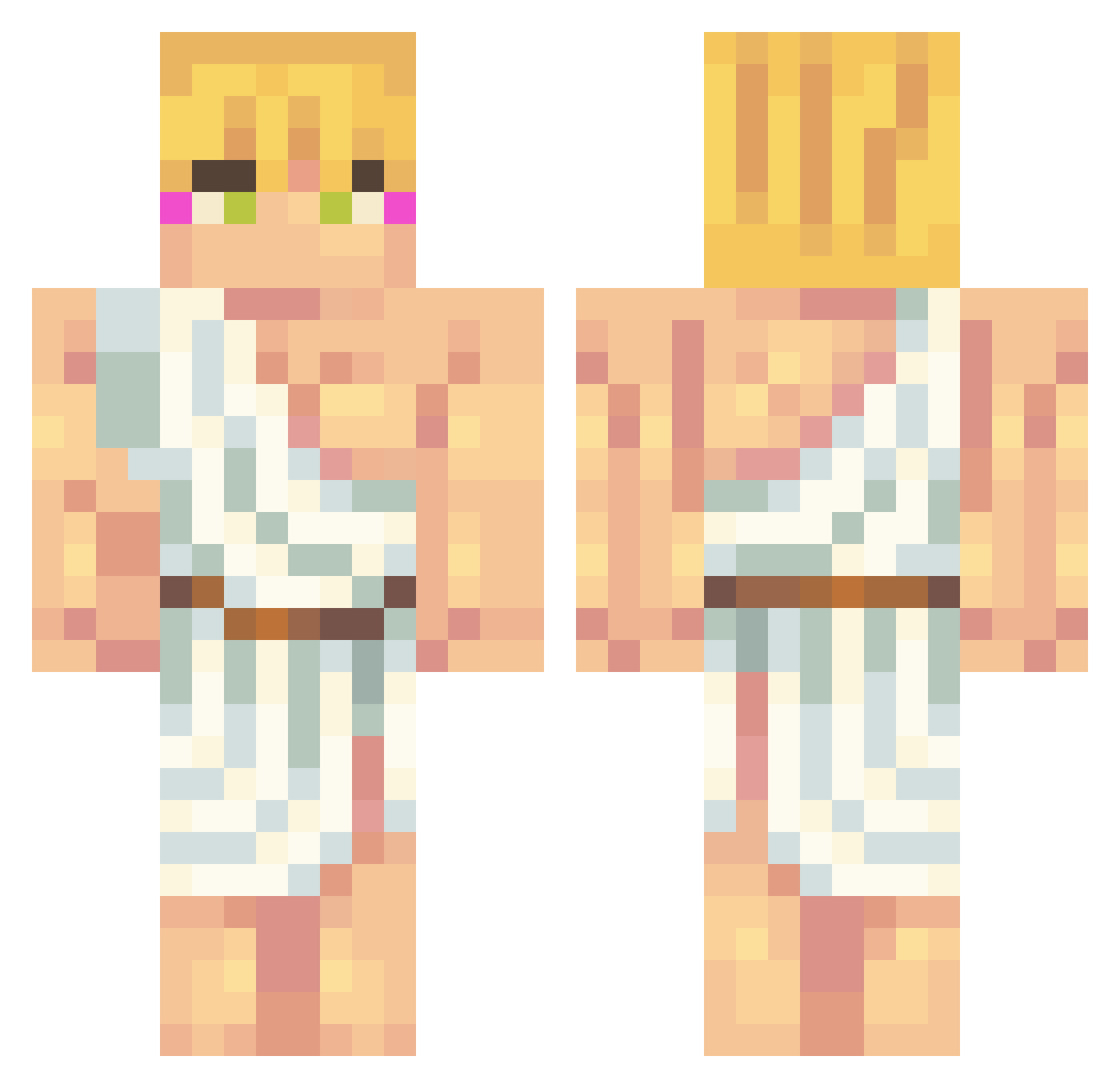 T8KYO Minecraft skin, front and back view
