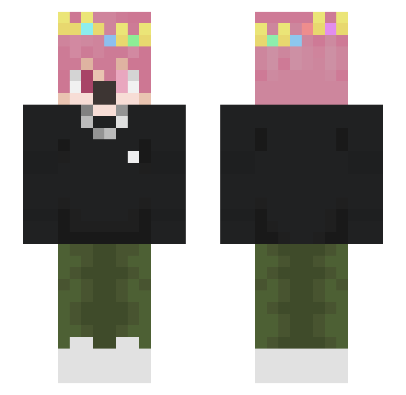 Sho_tot Minecraft skin, front and back view