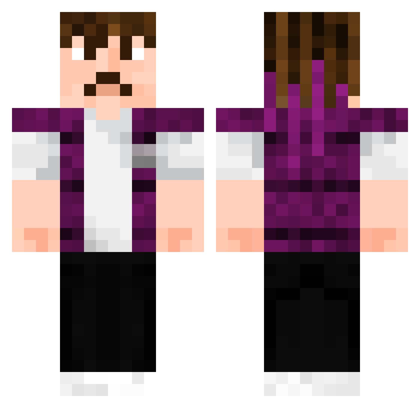 Berteusz Minecraft skin, front and back view