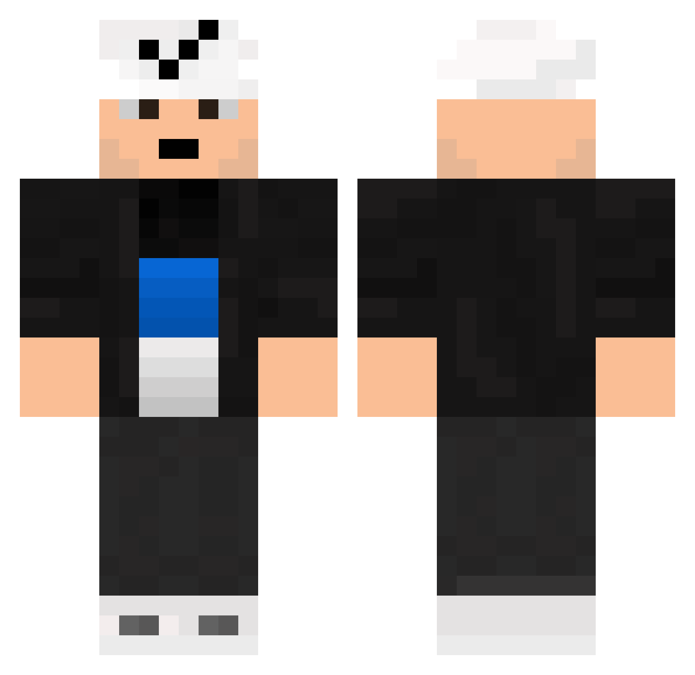 wach1n Minecraft skin, front and back view