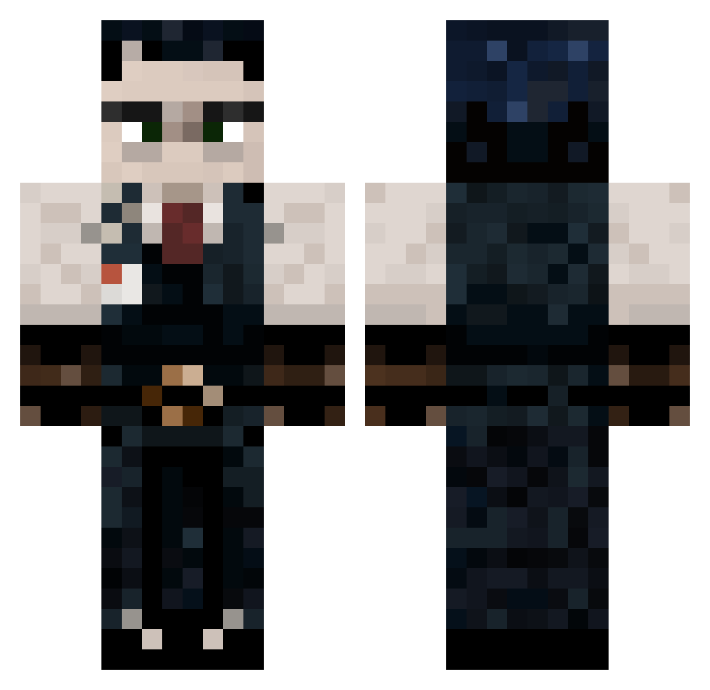 egostxr Minecraft skin, front and back view
