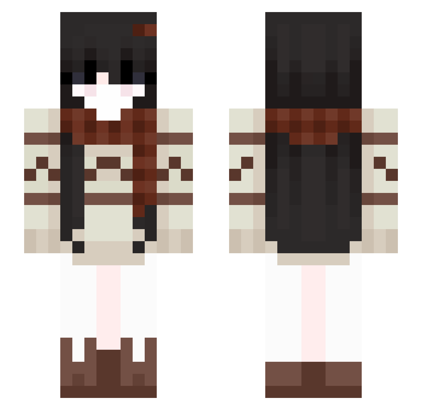 Giovanna Minecraft skin, front and back view