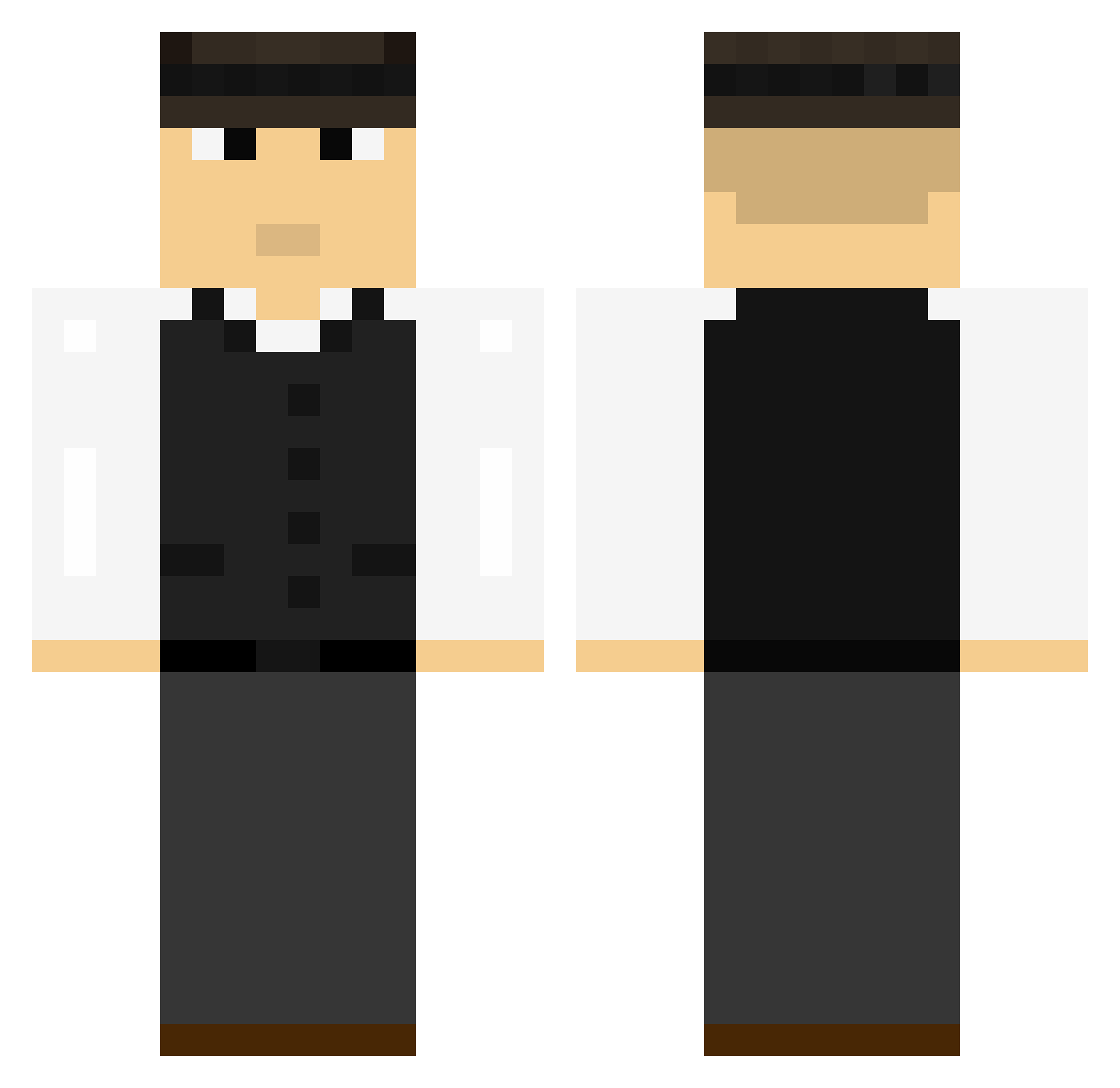 Ansgard_Braut Minecraft skin, front and back view