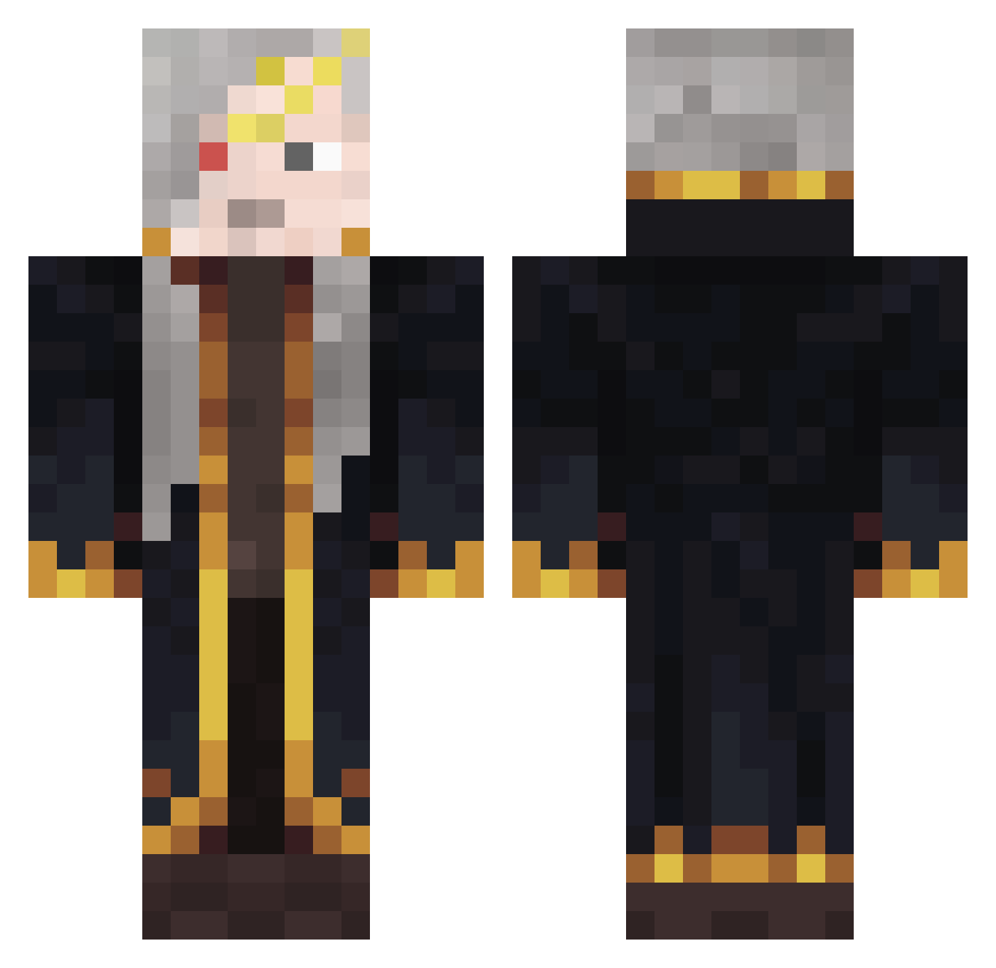 Ramtees Minecraft skin, front and back view