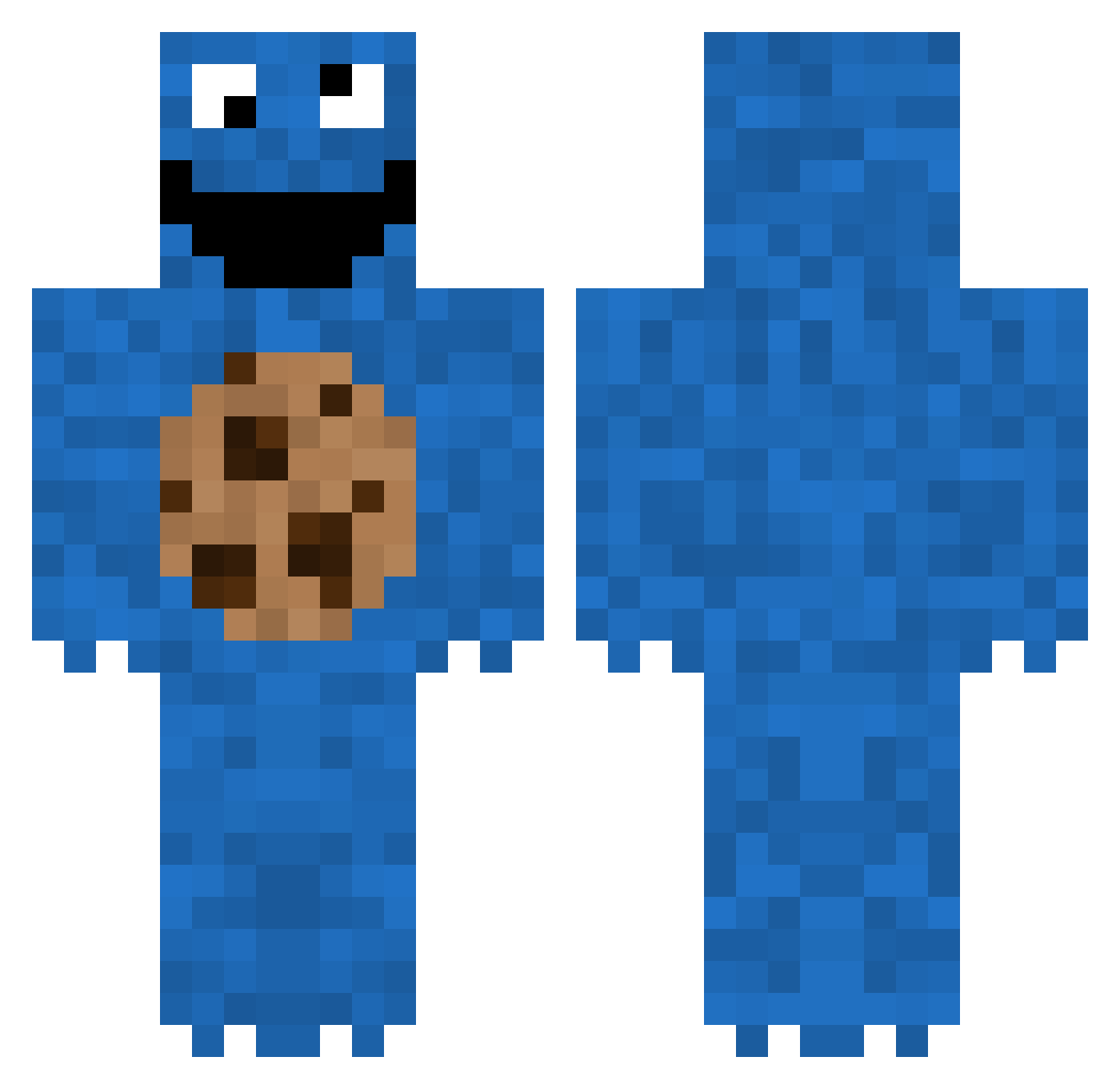 ELGREENLUCK Minecraft skin, front and back view