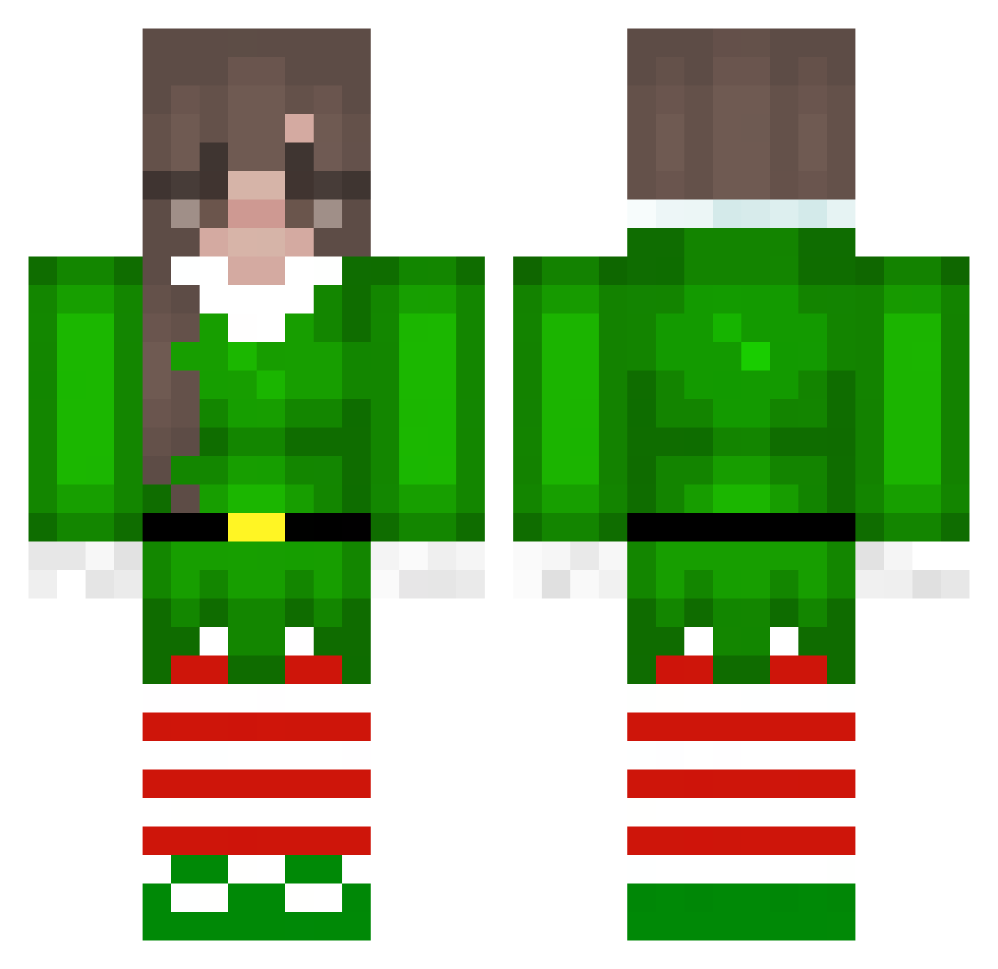 Akona Minecraft skin, front and back view