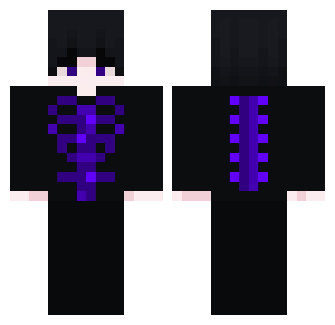 1Nivy Minecraft skin, front and back view