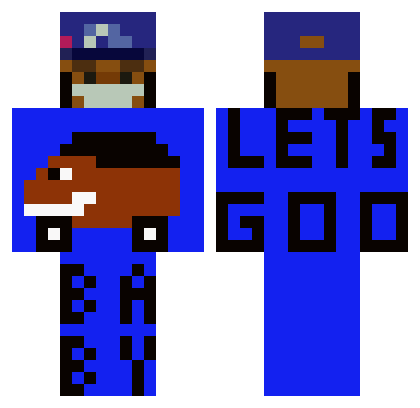 joshmoose1 Minecraft skin, front and back view