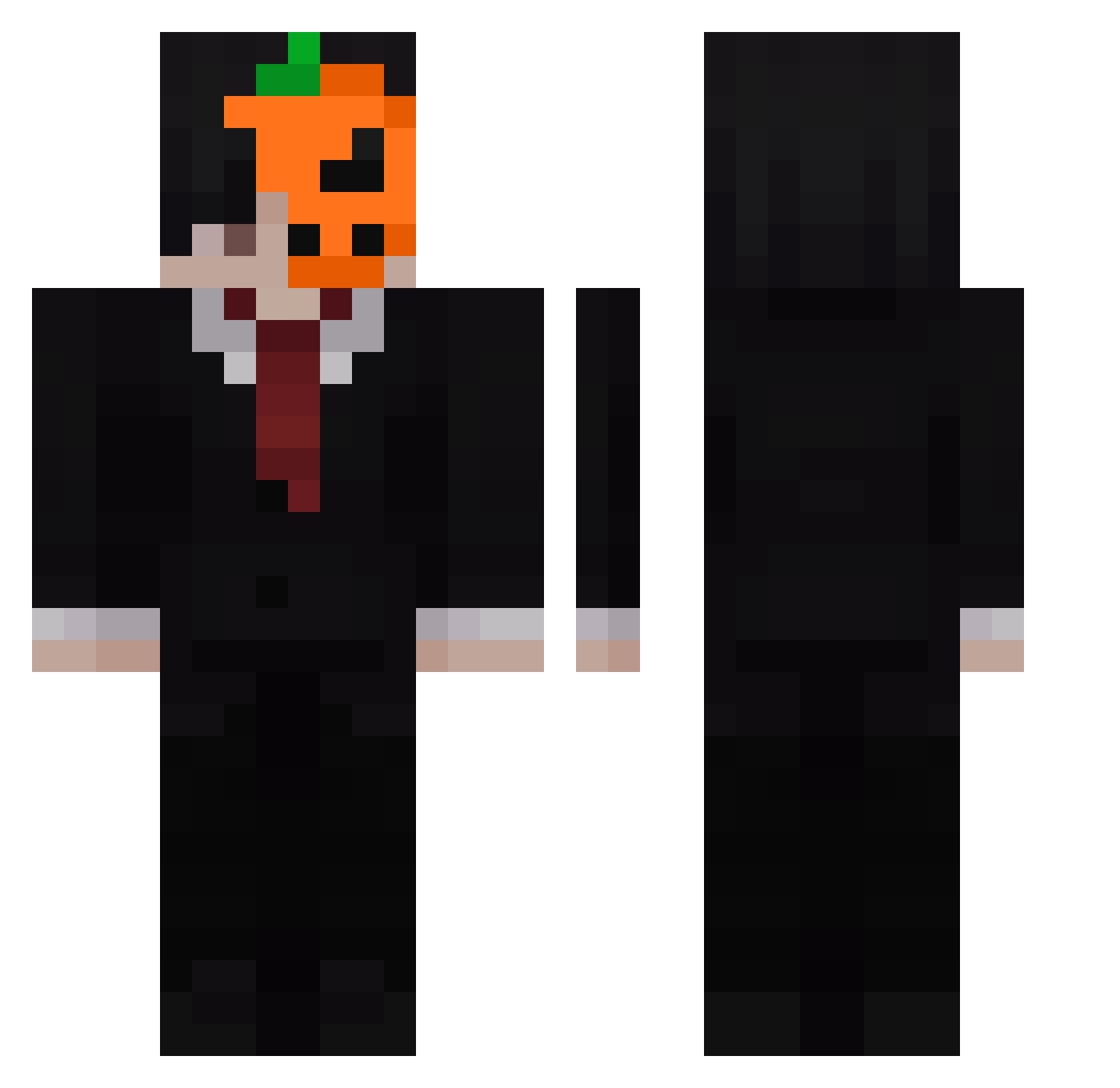 Sarius_XVII Minecraft skin, front and back view