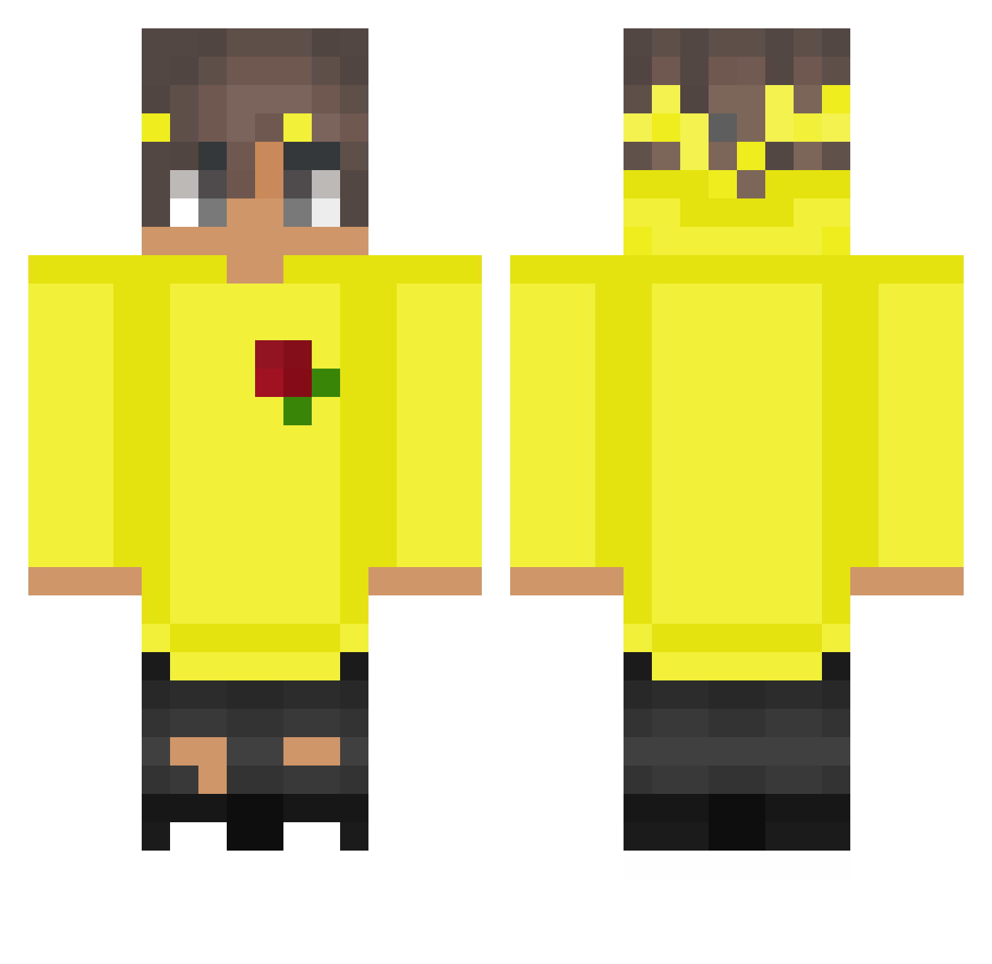ViniciusZa Minecraft skin, front and back view