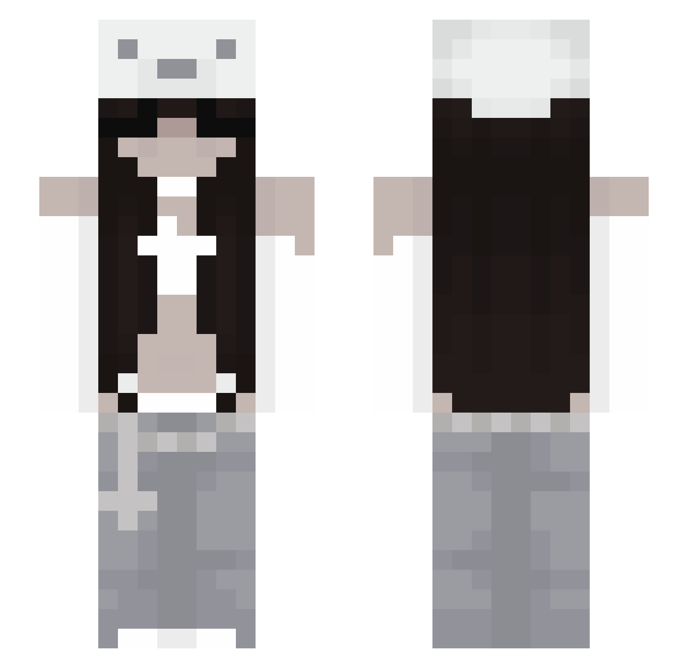 Miss_Leah_973 Minecraft skin, front and back view