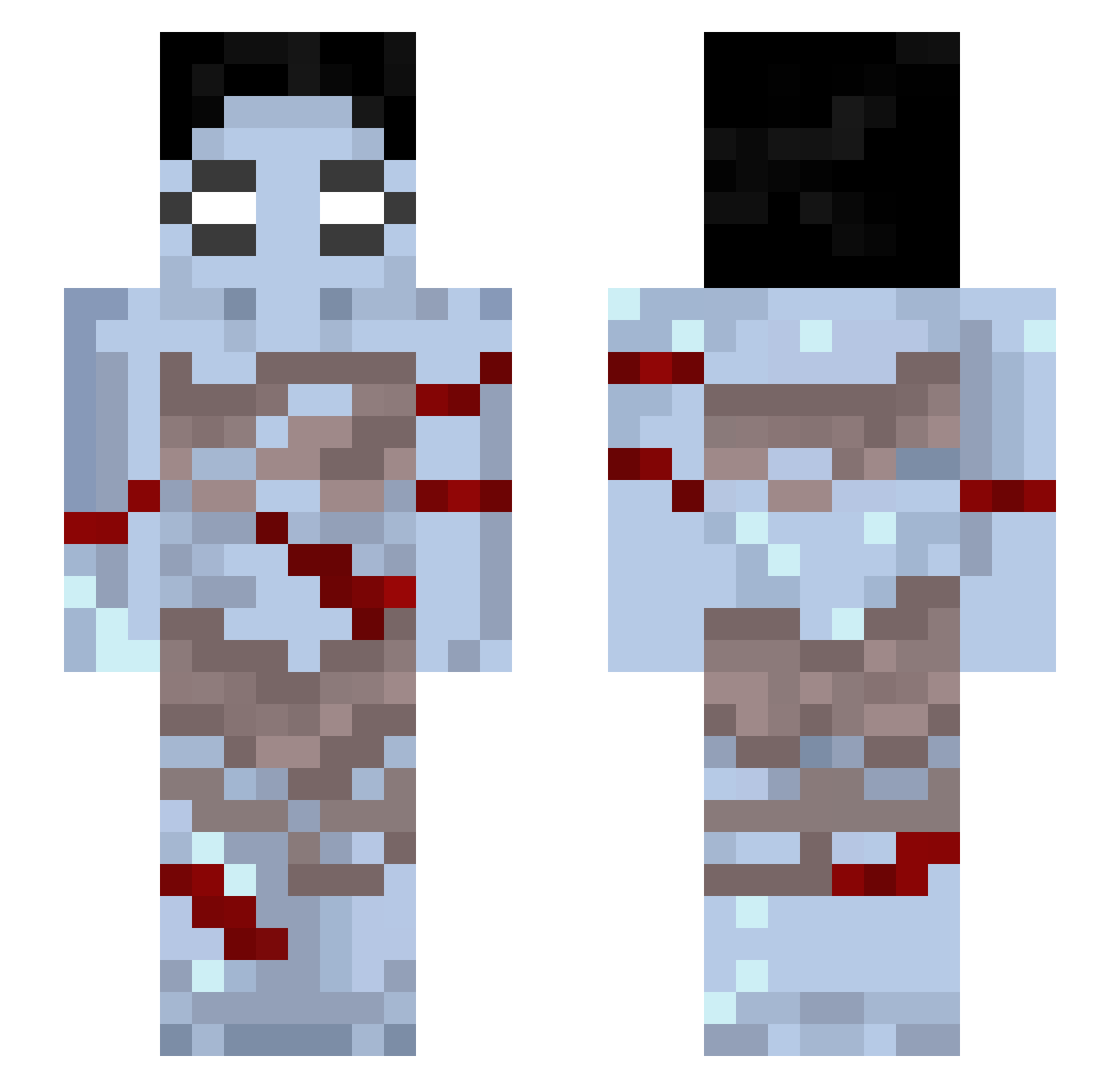 s3qt Minecraft skin, front and back view