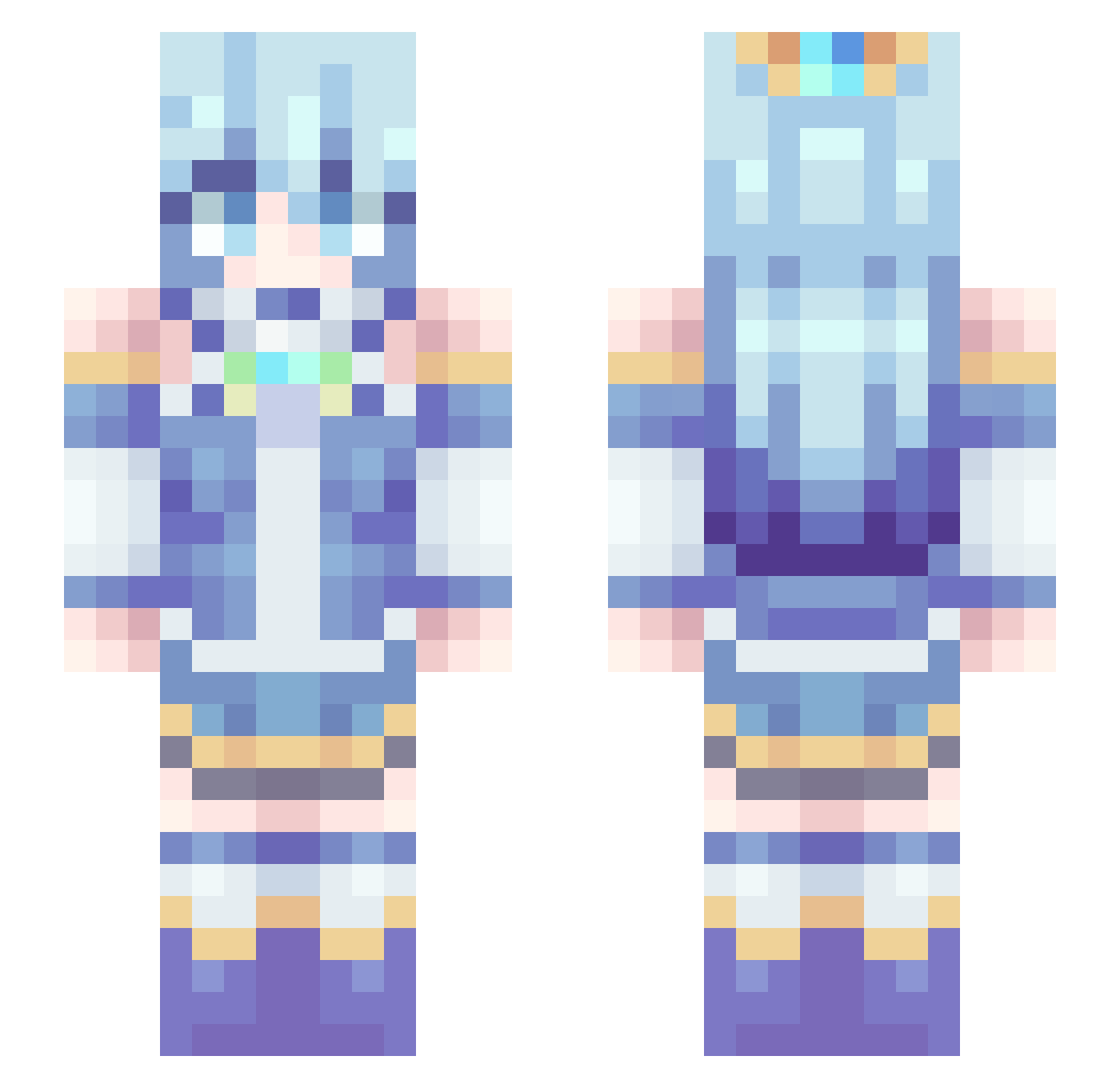 Swaagify Minecraft skin, front and back view