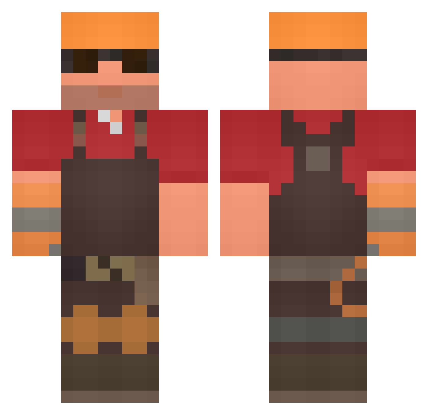 roboelias4 Minecraft skin, front and back view