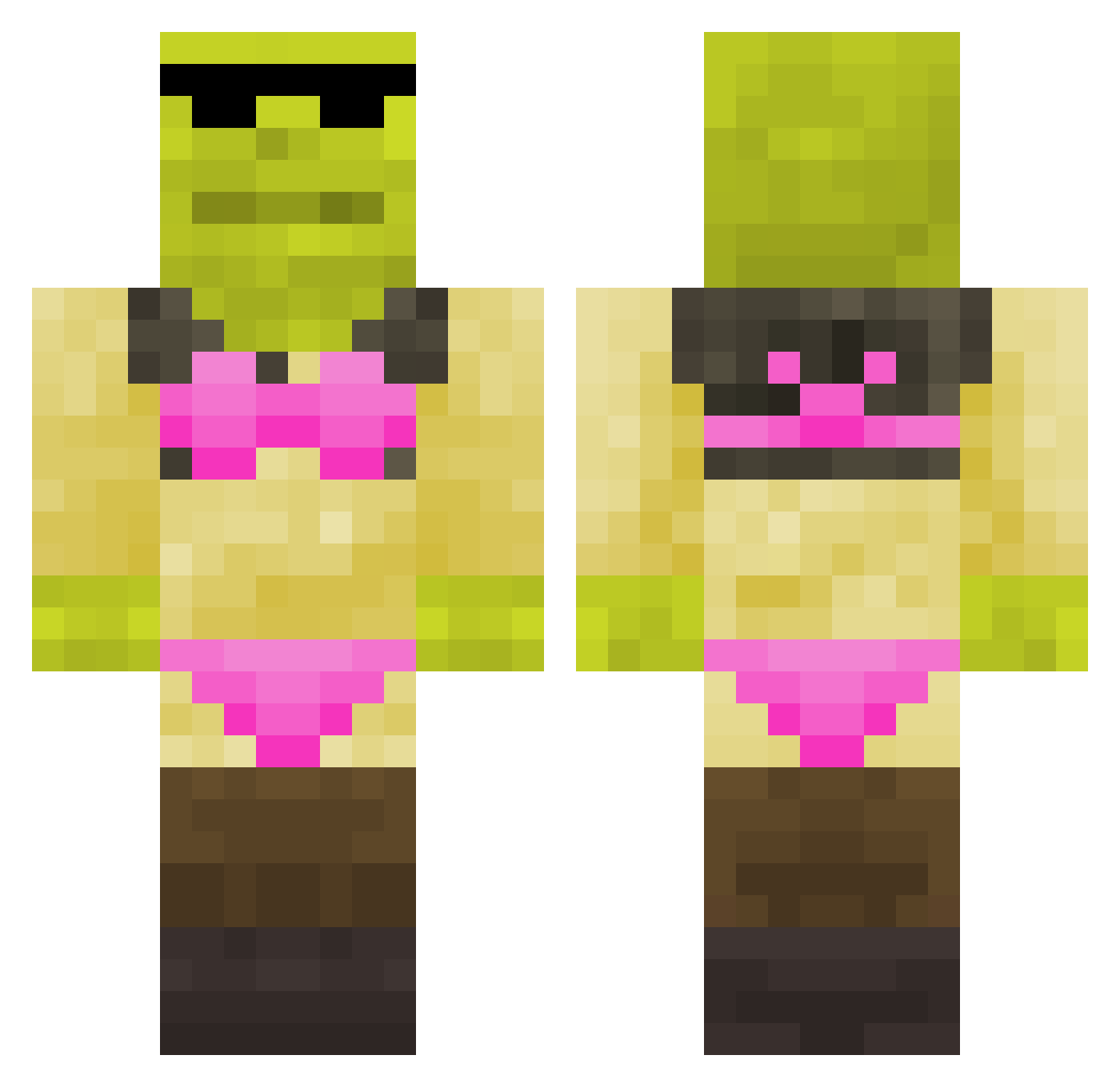 umka Minecraft skin, front and back view