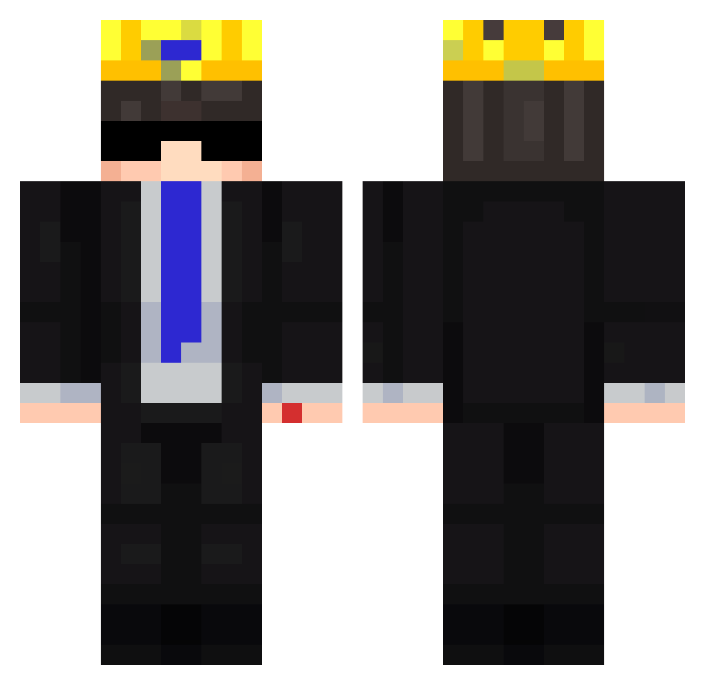 SpyNhoEm Minecraft skin, front and back view