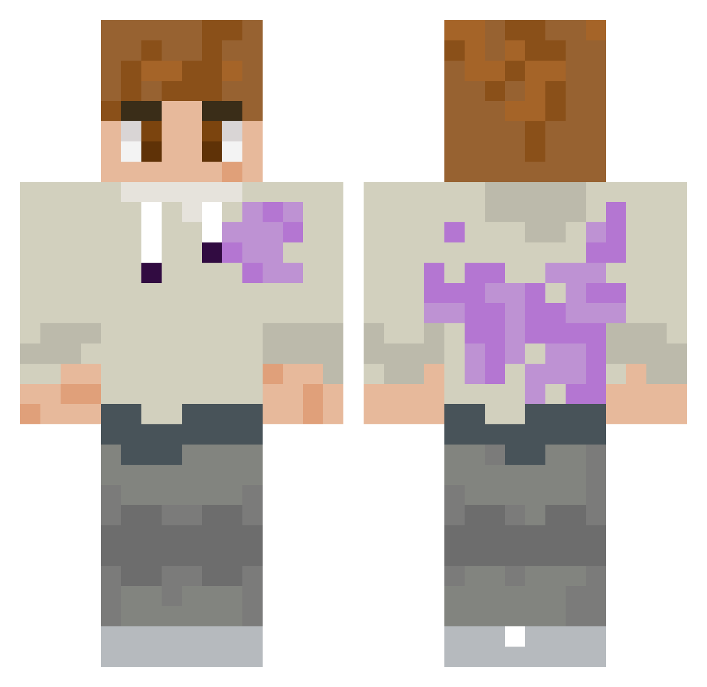 RobotKing8785 Minecraft skin, front and back view