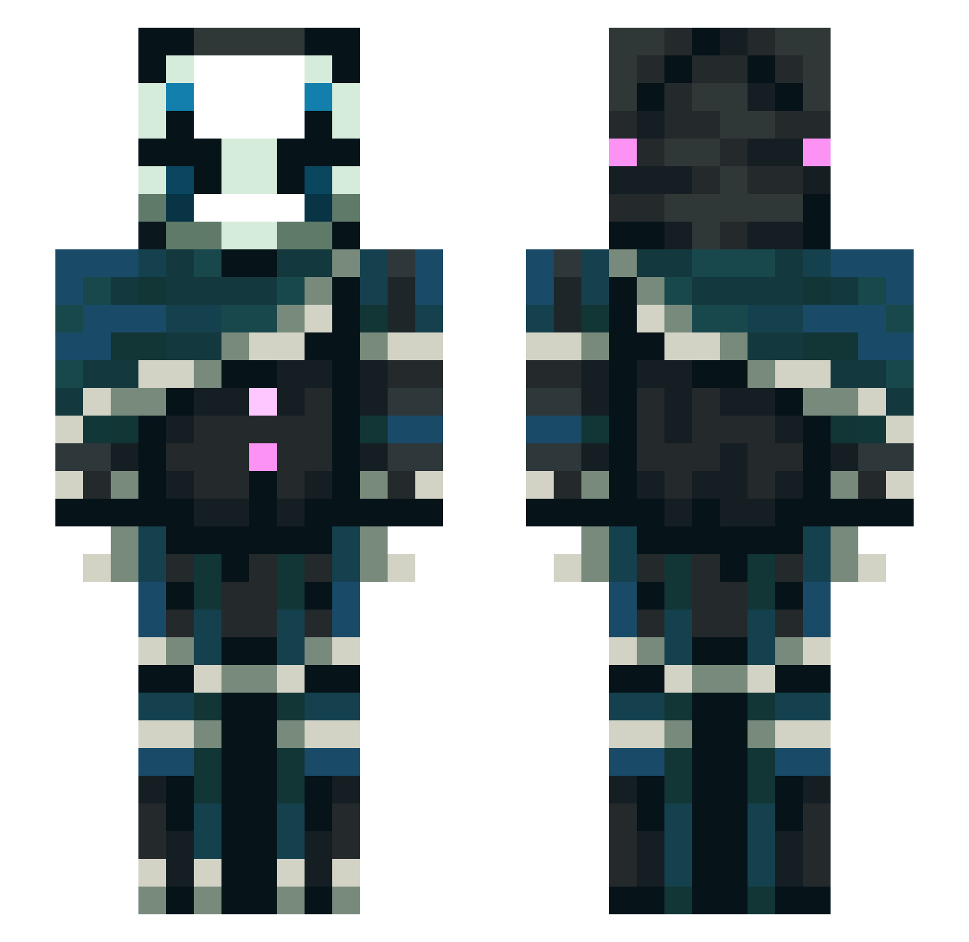 Xenia_Polska1 Minecraft skin, front and back view