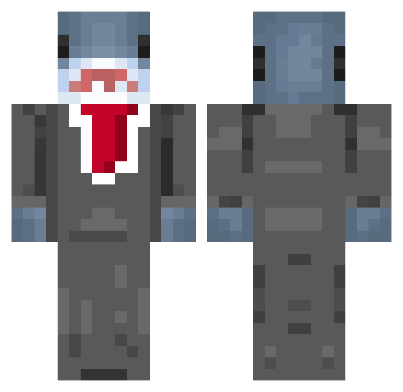 edurepox Minecraft skin, front and back view